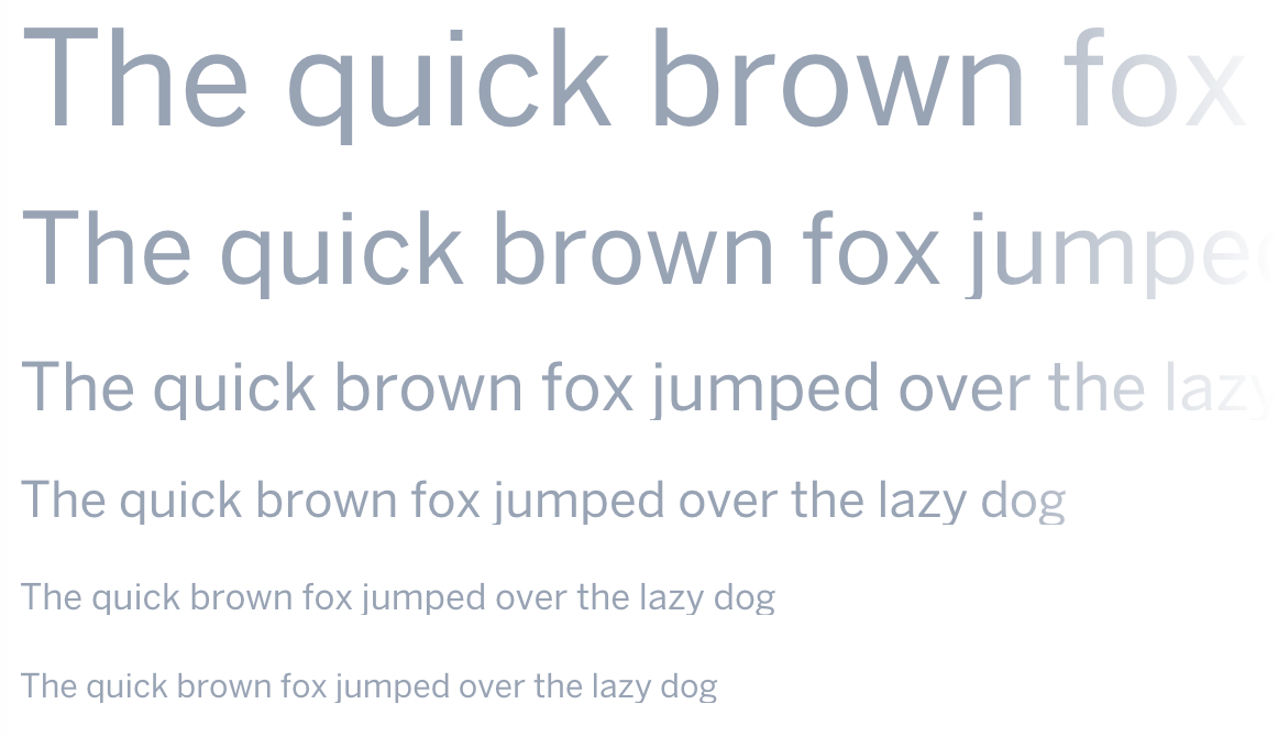 Benton Sans example