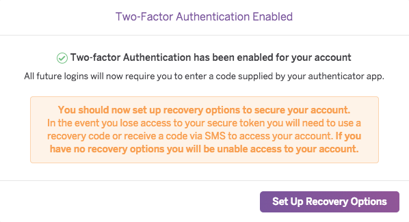 Set up recovery options